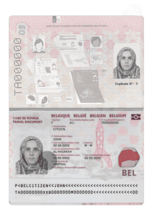Belgium Passport psd template