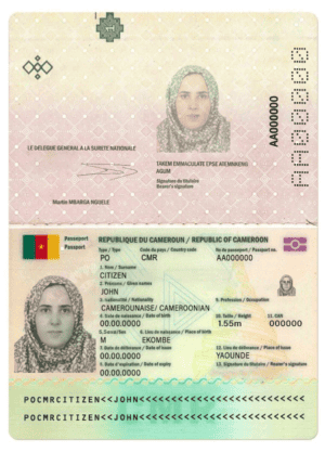 Cameroon Passport psd template