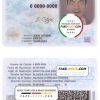 Costa Rica id card psd template