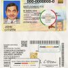 Dominican id card psd template scan effect