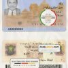 Egypt id card psd template scan effect