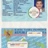 Indonesia id card psd template scan effect