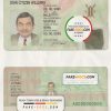 Kenya id card psd template scan effect
