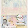 Panama Passport psd template scan effect