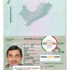 Peru passport psd template
