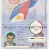 Philippines Passport psd template scan effect