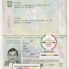 Serbia Democratic Passport psd template scan effect