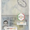 Sudan Passport psd template scan effect