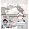 Tajikistan Passport psd template