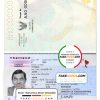 Thailand Passport psd template