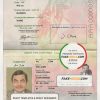 Union des Comores Passport psd template scan effect