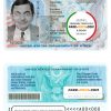 USA id card psd template