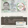 USA green card, permanent resident card template in PSD format, fully editable scan effect