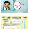 Ukraine driving license template in PSD format