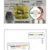 Venezuela id card psd template