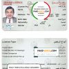 Bahrain driving license template in PSD format, fully editable
