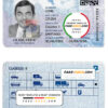 Chile driver license Psd Template