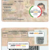 Colombia driver license Psd Template