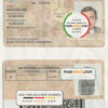 Colombia driver license Psd Template scan effect