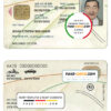 India driver license Psd Template