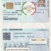 India Union driver license Psd Template scan effect