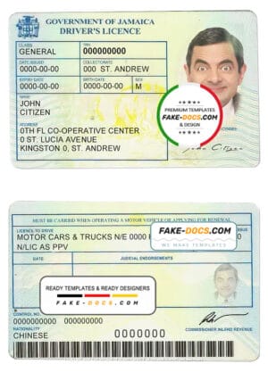 Jamaica driver license Psd Template Jamaica driver license Psd Template