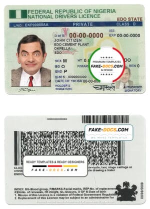 Nigeria driver license Psd Template Nigeria driver license Psd Template