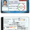 Pakistan driver license Psd Template