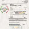 Belgium Electrabel electricity utility bill template, fully editable in Word and PDF format scan