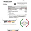 Belgium Luminus utility bill template in Word and PDF format (in .doc and .pdf format)