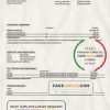 Argentina BBVA proof of address bank statement template in Word and PDF format (.doc and .pdf) scan