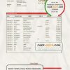 Bahrain Eskan bank statement template in Word and PDF format