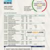 Belgium KBC bank statement template in Excel and PDF format