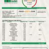 Benin Bank of Africa bank statement template in Word and PDF format