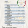 Burundi Finbank bank statement .xls and .pdf template (AutoSum)