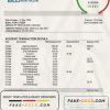Cameroon Atlantic bank statement template in Word and PDF format
