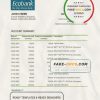 Central African Republic Ecobank bank statement Excel and PDF template (AutoSum)