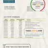 Central African Republic Ecobank bank statement template in Word and PDF format