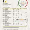 Chad Commercial Bank of Tchad bank statement Excel and PDF template, fully editable (AutoSum)
