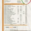 Chile Banco del Estado de Chile bank statement easy to fill template in .xls and .pdf file format