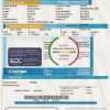 Chile GasValpo utility bill template, fully editable in Word and PDF format scan