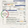 Comoros Exim bank statement Excel and PDF template, fully editable