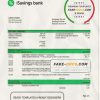 Comoros iSavings bank statement template in Word and PDF format
