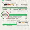 Comoros iSavings bank statement Excel and PDF template, completely editable (AutoSum)