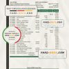 Costa Rica Banco Lafise bank statement Excel and PDF template
