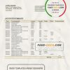Costa Rica Banco Improsa bank statement template in Word and PDF format