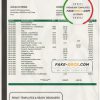 Costa Rica Banco Lafise bank statement template in Word and PDF format
