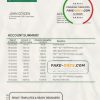 Denmark Jyske bank statement template in Word and PDF format