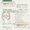 Denmark Jyske bank statement Excel and PDF template