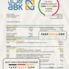 Egypt Al Ahli Bank of Kuwait bank statement easy to fill template in Word and PDF format